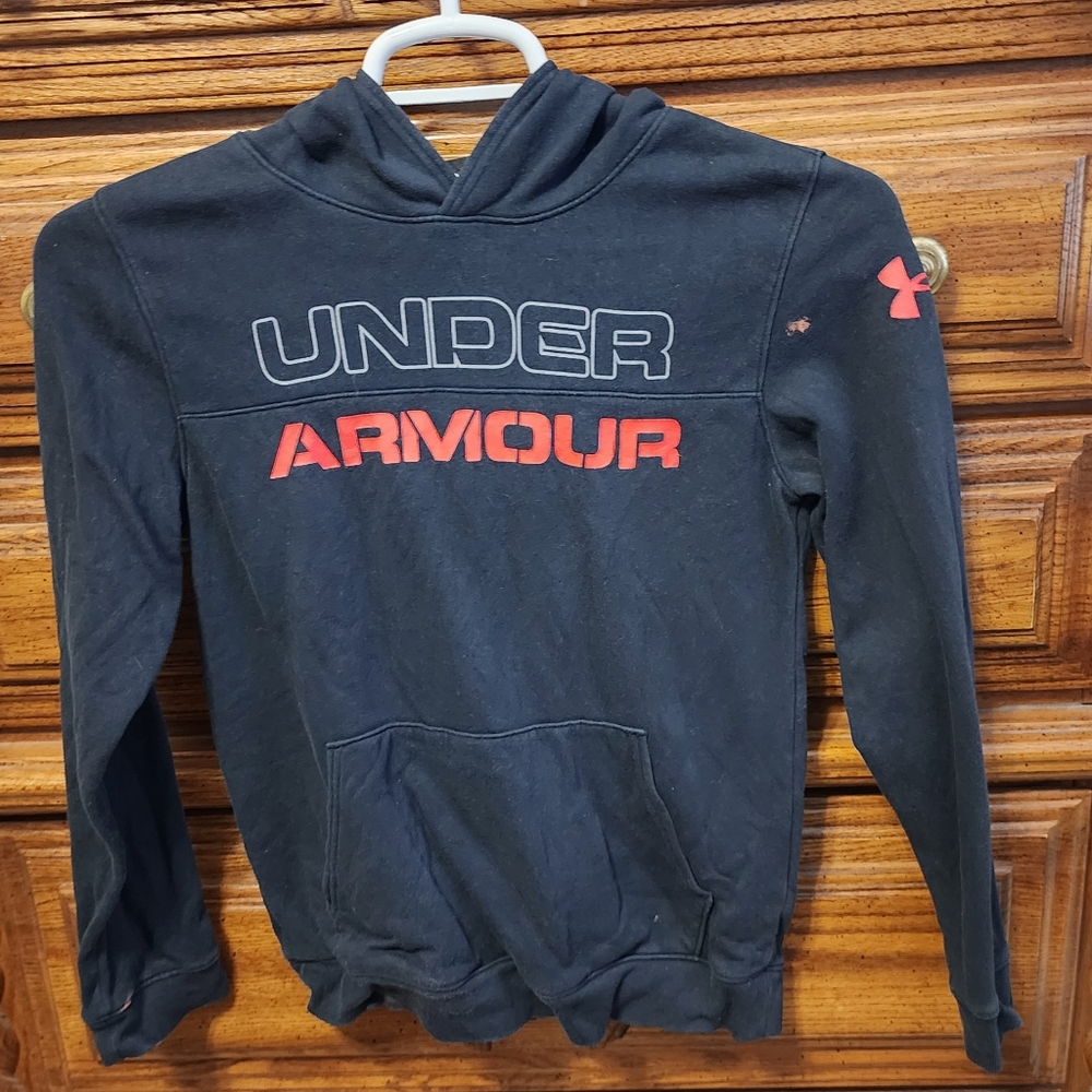 Youth black LG under Armour hoodie
